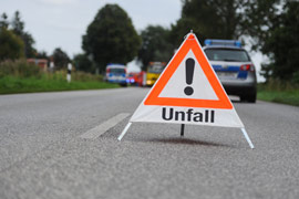 Unfallort an dem ein Beteiligter Fahrerflucht begangen hat