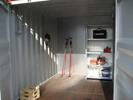 Ein Seecontainer als perfekter Laggerraum für Handwerksbetriebe in Berlin